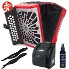 Hohner Compadre EAD Mi 31 Button Accordion Red With Bag, Straps and Polish