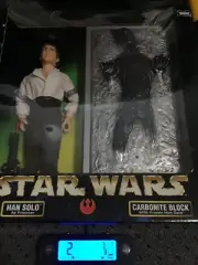 STAR WARS ACTION COLLECTION 12" HAN SOLO AS PRISONER & CARBONITE BLOCK
