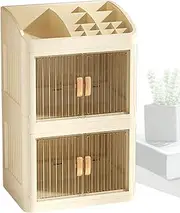 Makeup Organizer Box | 3-Layer Skin Care Organizer | Cosmetic Supplies Display Large Capacity For Desktop, Dresser, Bathroom Counter