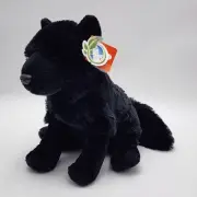 Wild Republic 12" Black Wolf Plush Stuffed Animal Toy Canis lycaon NWT
