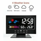 LED Digital Humidity Thermometer Calendar Alarm Clock Snooze Alarm Clock