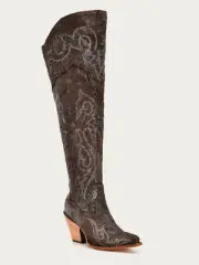 Corral Brown Silver Metallized Leathe - Boot Ladies - Z5242