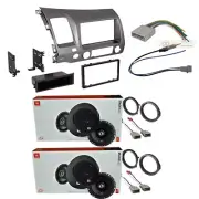 Radio Stereo install kit - 6.5"JBL Front/Rear Speakers for 2006-2011 Honda Civic