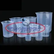 4pcs 50ml/150ml/250ml/500ml Plastic Graduated Lab Beakers Measuring Cylinder New