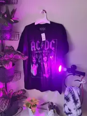 NEW AC/DC Shirt Adults Size XL Black Short Sleeve Rock Band Tee Highway To Hell