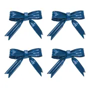 4x Urban Bow Napkin Metal Ring Home/Kitchen Dinning Table Organiser Blue 6cm