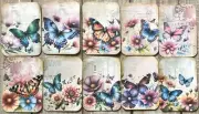 Butterfly vintage style junk journal butterflies flowers card toppers set of 10