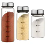 Spice Jars Glass Season Bottle Cruet Glass Set Caster Condiment Herb Container
