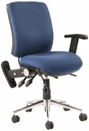 Dynamic KC0004 Chiro Task Medium Back Operators Chair with Arms - Blue