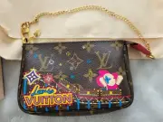 New Louis Vuitton Mini Pochette Monogram Vivienne Christmas Roller Coaster