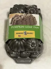 Nordic Ware Fall Pumpkin Harvest Loaf Bakeware Bread Pan Made in USA