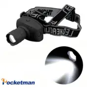 Mini LED Headlight Headlamp 3-Mode Flashlight Lantern Zoomable Head Torch Light