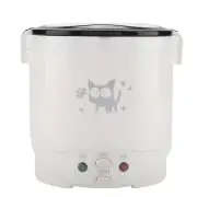 1L Mini Rice Cooker, 12V Electric Lunch Box Portable for Car, Multifunctional...