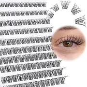 SLSXNL Lash Clusters Eyelash Extensions D Curl,8-16MM Natural Eyelash Clusters,Wispy Cluster Lashes 8mm 10mm 12mm 14mm 16mm Thin Band False Eyelashes 120pcs
