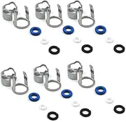 HiSport 06E998907G Fuel Injectors Seals Repair O-Ring Kit Compatible with VW Audi A4 A5 A6 A8 Q7 Touareg 06E998907, Replacement for 06E998907, 06E998907E, 06E906036P, 6 Sets