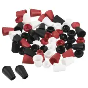 Bell End Stopper, Cord Rope Lock for Drawstring Bag, Dark Red Black White 90pcs