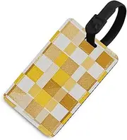 [TKJMCSW] White and Yellow Luggage Tags for Suitcases Travel Tags for Luggage Travel Bag Tags Luggage Identifiers Tags Baggage Name Tag Backpack Labels Carry Ons Tags for Men Women