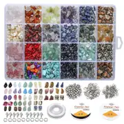 Crystal Jewelry Making Kit - Ring Making Kit with Crystal Gemstone Beads