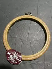 Flexi Hoop New 5” Wood Grain Pattern Needlework Craft Frame With Hanger