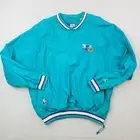 Charlotte Hornets Jacket Mens Extra Large Teal VTG Starter Windbreaker Pullover