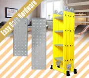 3.7M Multi Purpose Fibreglass Folding Step Ladder Extended platform 150kg