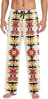 [AIXIWAWA] Mens Pajama Pants-Tribal Pattern, Soft Sleep Lounge Pajamas Bottoms with Pockets Drawstring S