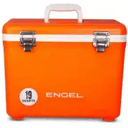 Engel 19qt Orange Hi-Viz Cooler/Dry Box Leak Proof Air Tight UC19OHV