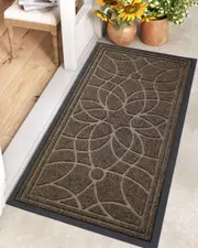 Low Profile Heavy Duty Door Mat for High Traffic Areas - 2'x4' Brown