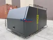 BLACK Aluminium Canopy Tool Box Part Tray Ute Trailer Toolbox 1780W x 1200L x850