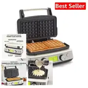 Elite 2-Square Belgian Waffle Maker - Healthy Ceramic Nonstick & Easy Cleanup