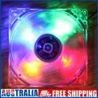 # LED Light CPU Cooling Fan Computer PC Clear Case Quad 12CM Heatsink