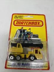 Vintage Matchbox Superfast No. 49 Mobile Crane Yellow 1/64 Diecast 1980