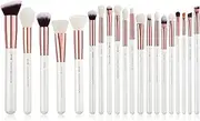 Jessup White Pro Makeup Brush Set, Soft Natural Bristle Foundation Eyeshadow Blending Blusher Buffer Concealer Brush 20pcs T225