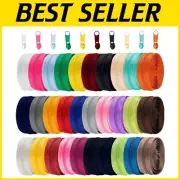 Assorted 30 Colors Nylon Zippers Bulk: 90 Yards with 300 Sliders for Crafting