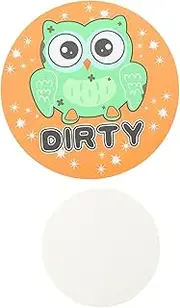 Mikinona Dishwasher Washing Machine Indicator Double-Sided Sticker Clean/Dirty Sign PVC Material Water-Resistant Funny Kitchen Perfect Laundry Room Accessory