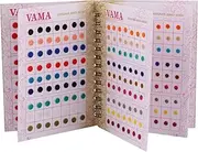VAMA Women's Plain Round Small Indian Sticker Bindis Book Kumkum Sticker Pottu Booklet for Women (Mini Bindis Booklet - 504 Bindis) Small (4mm to 6mm) Multicolour