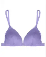 NWT COSABELLA DOLCE TRI SOFT PUSH UP BRA WIRE FREE Large L Purple