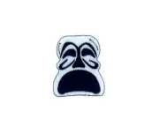 Embroidery patch sew badge iron on glue transfer mask grimace grin