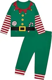 [bakjuno] Baby Boys Girls Christmas Clothes Elf Xmas Outfit Set