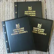 VST AUSTRALIAN Complete COIN ALBUMS 3 Volumes 1910-2023 Pre-Decimal Decimal