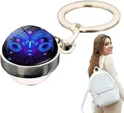 [Generic] Horoscope Key Chains, Schoolbag Constellation Pendant, Glowing in the Dark Keychain Charm for Backpacks, Handbags, Purse, for Kids Adults