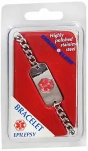 Medical Emergency ID Bracelet - Epilepsy - Hypo-allergenic