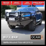 OCAM Deluxe Bull Bar For Mitsubishi Triton MR 11/2018-2022 & OCAM 9.5K LBS Winch
