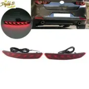 2X Rear Bumper Brake Light Dynamic Turn Signal Light For Mazda3 Axela 19-21