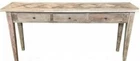 CASA RUSTIC RECYCLED ELM PARQUETRY TOP HALL TABLE CONSOLE TABLE 180CMS