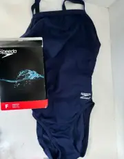 NWT Speedo Swimsuit Endurance Training Flyback Womens 28 (2) Navy. SEE SIZING