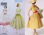 Vogue Vintage 1950's Retro Misses Dress & Cummerbund Pattern V8789 6-14 or 14-22