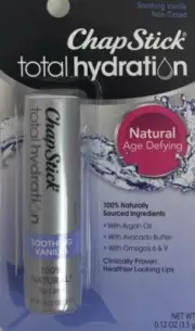 ChapStick Total Hydration Soothing Vanilla Natural Age Defying Lip Balm 0.12