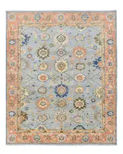 Solo Rugs Liza Contemporary Floral Hand-Knotted Wool-Blend Area Rug