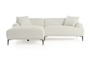 Brosa Seta 4 Seater Sofa with Chaise (Dolly White, Left Chaise)